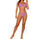 thumbnail image 2 of Conjuntos de bikini de color sólido de 2 piezas para mujer, tirantes de espagueti, traje de baño sin espalda, color púrpura grande, 2 of 5