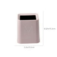 thumbnail image 3 of AuroraX Cute Desk Mini Trash Can 1.2 Gallon Pink Scandinavian Square Wastebaskets Plastic Minimalist Trash Bin for Dormitory Living Office, 3 of 6