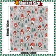 thumbnail image 2 of Christmas Throw Blanket Merry Christmas Bliss Gnome Gifts Blankets Grey Ultra Soft Cozy Warm Fleece Flannel Xmas Tree Dwarf Snowflake Throws for New Year Winter Party Sofa Couch Bed Decor,(30"x40"), 2 of 8