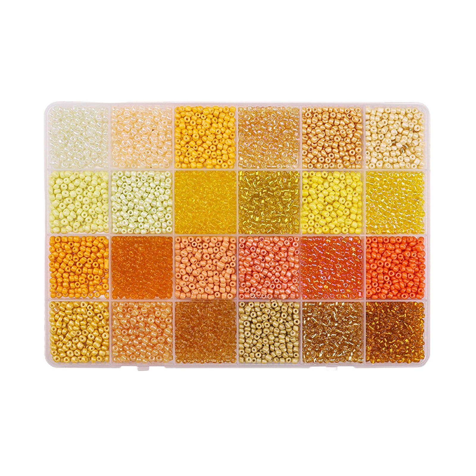 DIY Beads Kit for Bracelet Making, 24-Color Jewelry Bead Set with Storage Box for Necklace Craft Supplies and Handmade Accessories, Ideal Gift for DIY Lovers