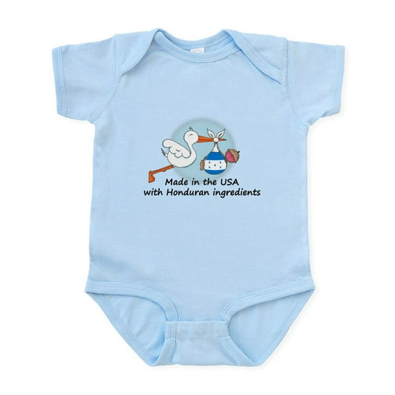 CafePress - Stork Baby Honduras USA Infant Bodysuit - Baby Light Bodysuit, Size Newborn - 24 Months