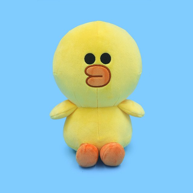 Line Friends-juguete de peluche de oso marrón, Cony, Kawaii, dibujos animados, decoración del hogar, pareja, muñeco de peluche, almohada, cumpleaños, Navidad, niña, regalos para niños Fivean unisex