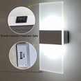 thumbnail image 5 of Lámpara de pared LED para interiores con interruptor de control táctil, lámpara de pared acrílica con pilas, iluminación de pared recargable por USB para dormitorio, sala de estar, pasillo,, 5 of 5