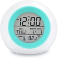 thumbnail image 1 of Kids Digital Alarm Clock, 7 Color Night Light, Snooze, Temperature Detect for Toddler, Children Boys and Girls, Students to Wake up at Bedroom, Bedside, Batteries Operated (Blue), 1 of 7