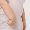 thumbnail image 2 of 14 Carats Or Jaune Unisexe Réglable Filles Nom ID Bracelet Engravable Coeur Tag, 2 of 6