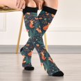 thumbnail image 5 of FORMRS Womens Knee High Socks Casual Long Thick Travel Daily Wear, 1 Pair, Whimsical Foxes Pattern, 5 of 6