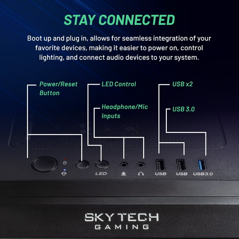 SkyTech Chronos Mini, Prebuilt Gaming PC Desktop - Intel SkyTech Chronos Mini, Prebuilt Gaming PC Desktop - Intel