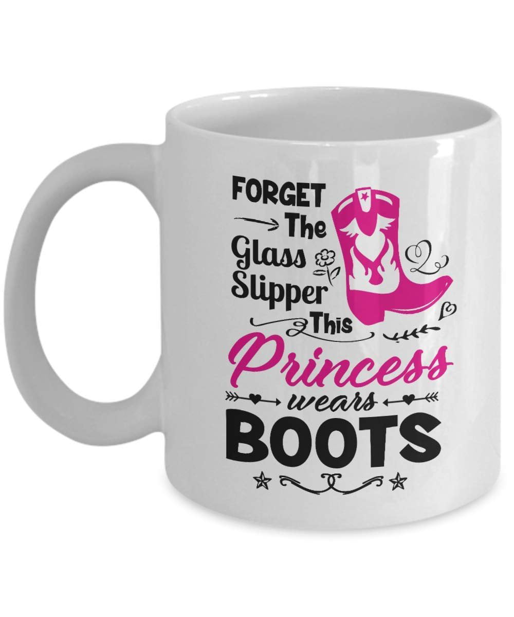 Funny Coffee Mug Forget The Glass Slippers This Princess Wears Tactical Boots Novelty Cup Idea For Her Women Military Police Firefighter Girl 1.5 Oz Black Shot Glass 0NJR9H