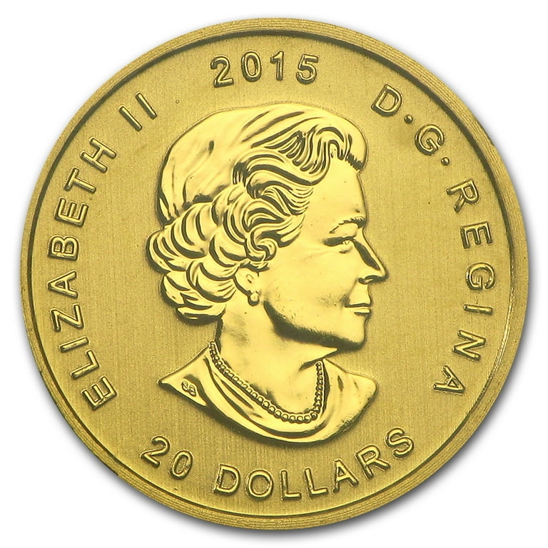 2015 Canada 1/10 oz Gold Howling Wolf .99999 BU (Assay Card