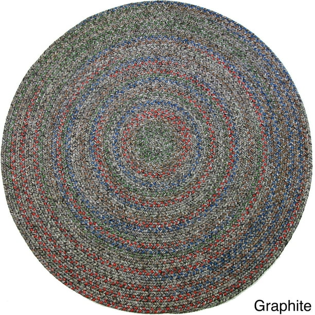 Rhody Rug Sophia Indoor/ Outdoor Braided Reversible Round Rug (8' x 8
