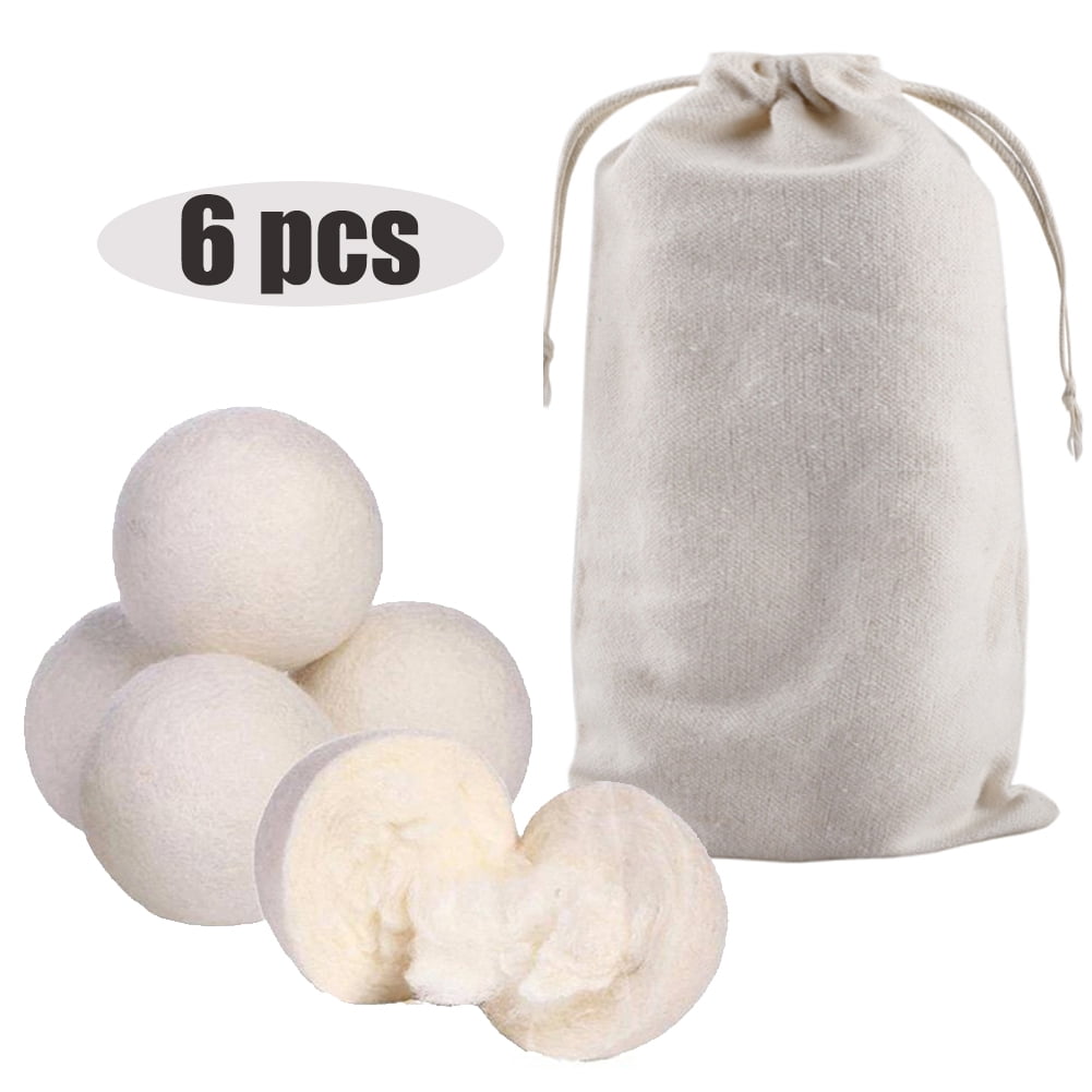3PCS/6pcs Reusable Wool Dryer Balls Natural Softener 6CM Drying Balls