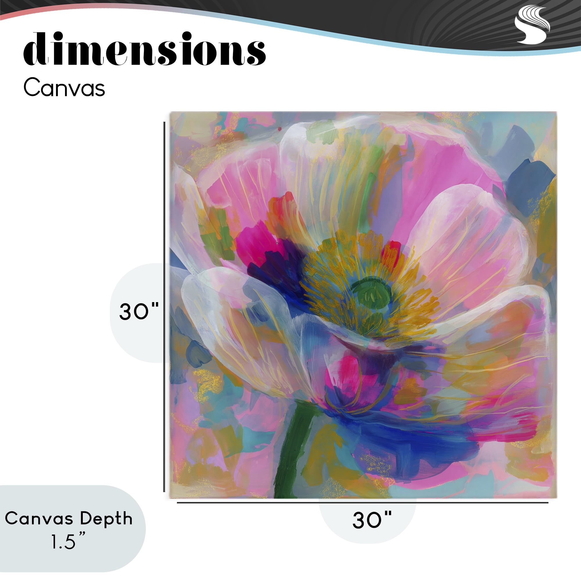 Stupell Industries Backlit Kaleidoscopic Poppy Canvas Wall Art, design by Chromatic Storm Studio