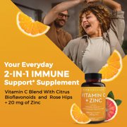 Viva Naturals Vitamin C + Zinc Veggie Capsules 250 Count