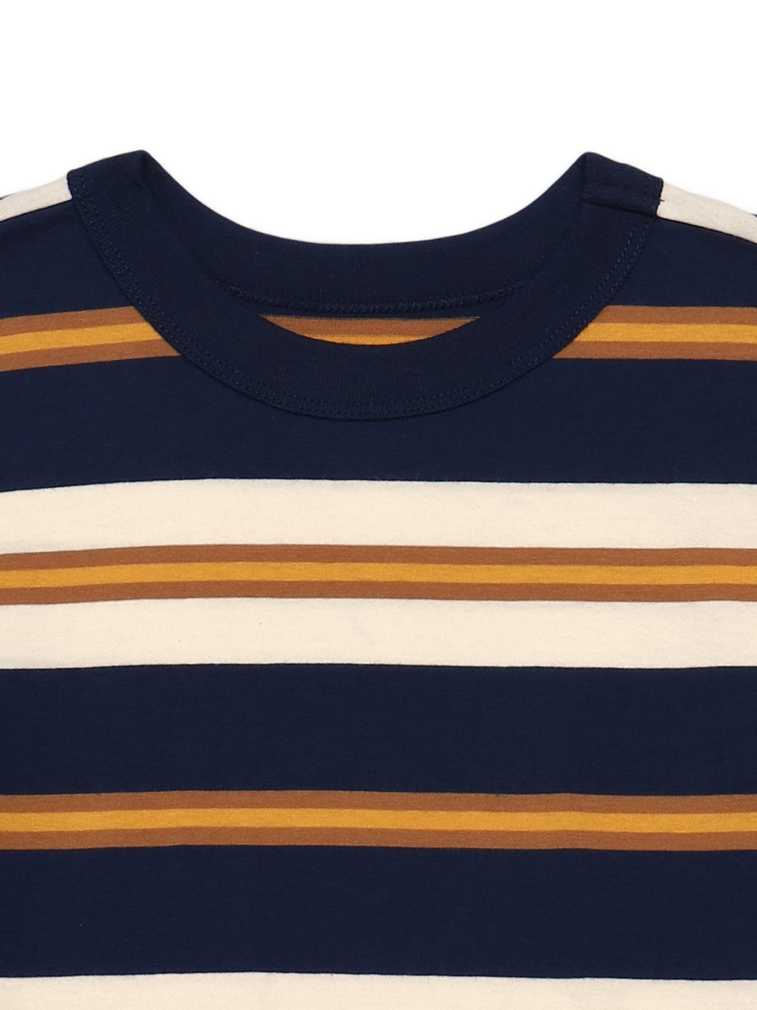 Wonder Nation Boys' Long Sleeve Stripe Tee, Sizes 4–18 & Husky