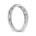 thumbnail image 6 of Solid 14K White Gold Diamond Wedding Band Ring Size 6.5 (.102 cttw.), 6 of 8