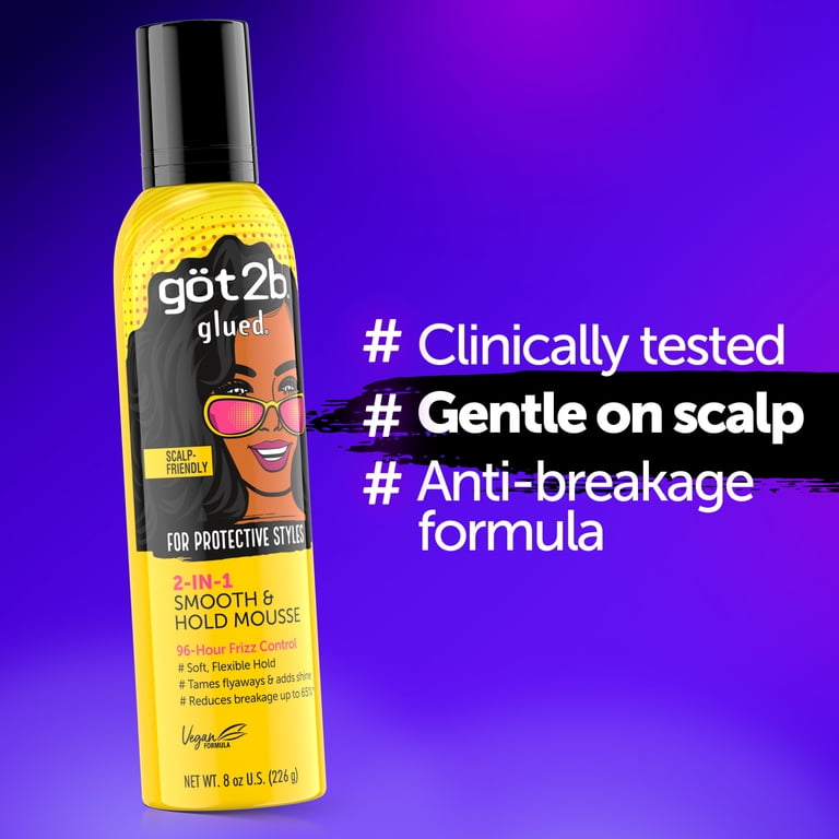 got2b ヘアケア5点 got2b, Glued 2-in-1 Smooth and Hold Hair Mousse, 8 Fl Oz - Walmart.com