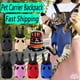 thumbnail image 2 of Mochila De Transporte para perros y gatos, bolsa de viaje para el pecho, transpirable, portátil, de lona, 2 of 4