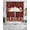 Red,Black, variant on Gingerbread Christmas Swag Kitchen Curtains Sets for Windows 24 Inch Length, Xmas Balls Branches Beige Rustic Short Window Curtain Panels Swags Valances and Tiers 3 Piece Set for Cafe/Dining Room