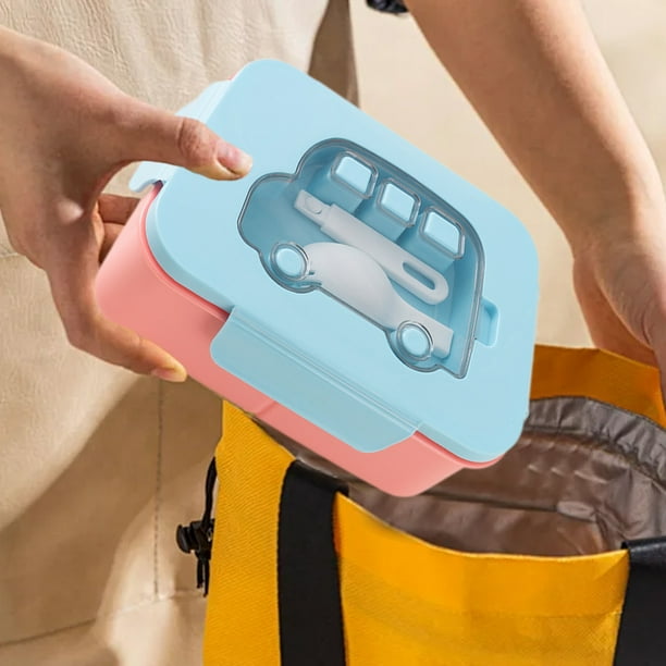 Bolsa de almuerzo de 800 ml con 3 compartimentos, recipiente para el almuerzo para niños y adultos, hermética, resistente al agua, portátil, de acero, para la oficina,Wsvlmg