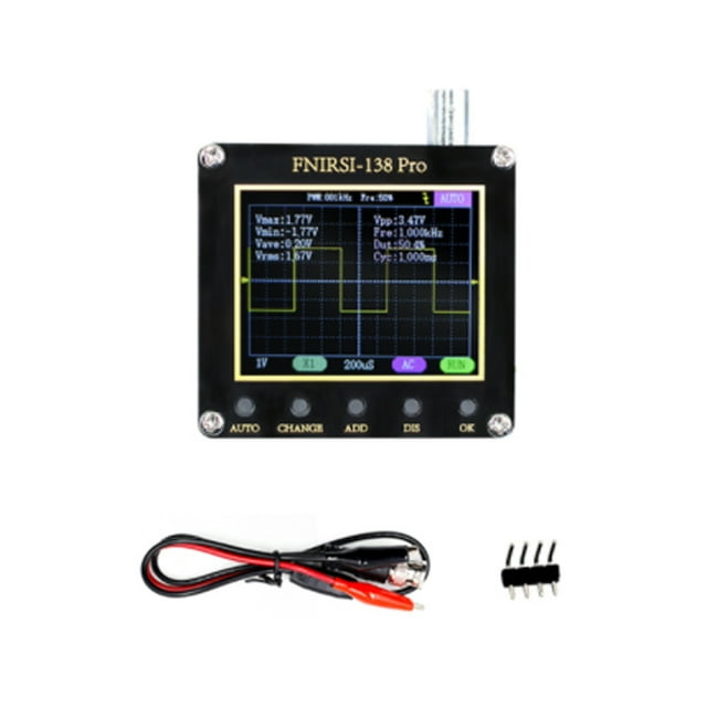 FNIRSI 138pro Handheld Portable Oscilloscope 2.4 Inch Display Multi-function Digital Oscilloscope One Button Auto Adjust PWM Square Waves Output Singles Automatic Normal Trigger Modes