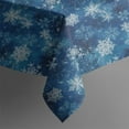 thumbnail image 5 of Blue Christmas Snowflake Pattern Square Tablecloth,Waterproof Square Table Cover,Wipeable Spillproof Washable Table Cover for Home Kitchen Party Decor 42"X42"(107x107cm), 5 of 6