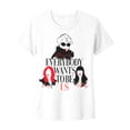 thumbnail image 1 of Playera Diablo Viste a la Moda para Mujer, Cuello Redondo Manga Corta Blanco Talla M, 1 of 4