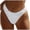 a-146White34, variant on FINALGANG Womens Low Waist Solid Color Waffle Textured High Cut Bikini Bottom Slim Minimal Basic Swim Brief Summer Swimwear For Coastal Getaway Leisure Swimwear S