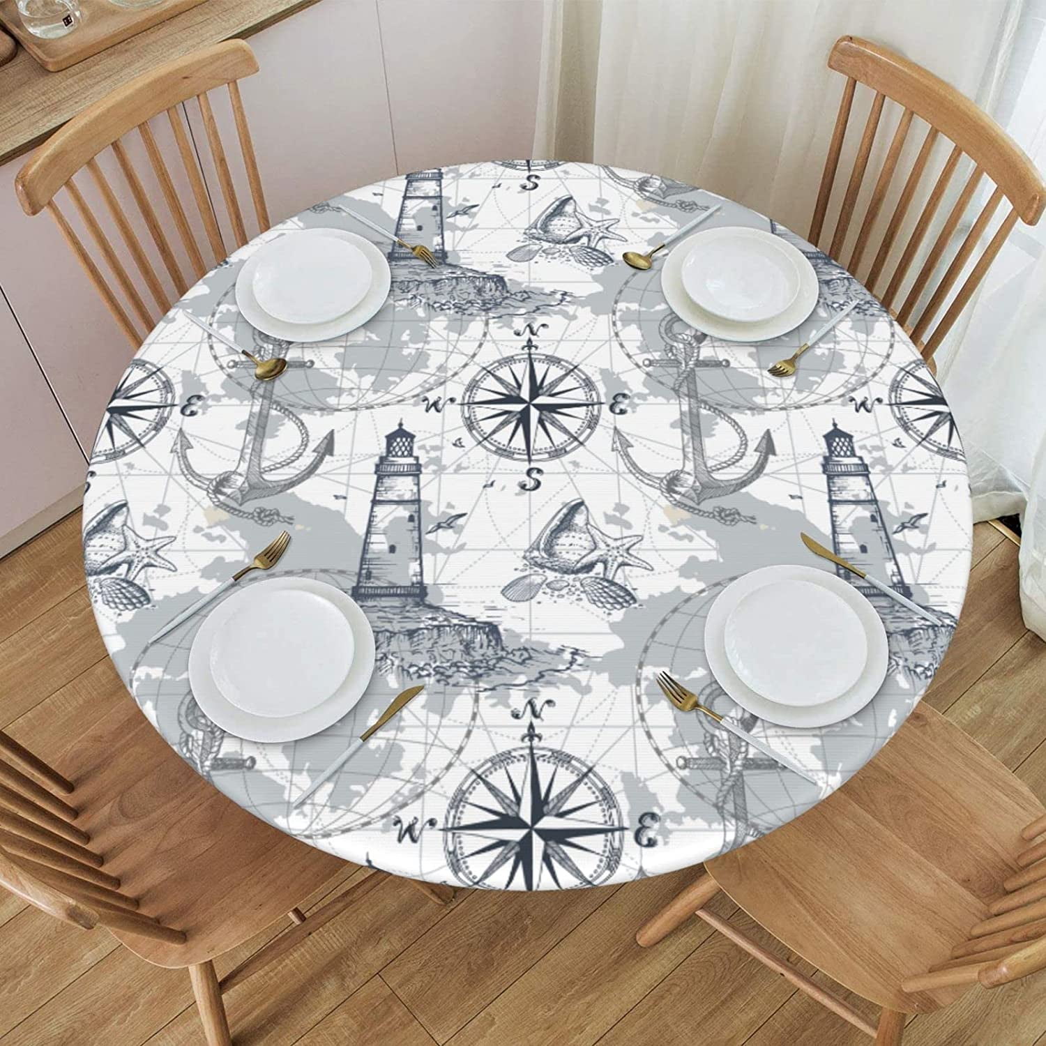 WISH TREE Tropical Fruit Pineapple Palm Leaves and Flowers Tablecloth