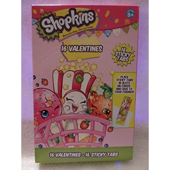 Shopkins Valentines with Sticky Tabs