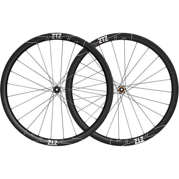 ZTZ 700C Carbon Road Bike Wheelset, Ultralight 37/46mm Disc Brake Bike Wheels,Front & Rear 24H High-Strength 700c Clincher Rims, Compatible with 8-11 Speed Cassettes