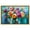 Gold Frame, variant on Chromatic Flower Dream Canvas Colorful Floral Art by Art Remedy, Silver Frame, 45" x 30"