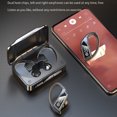 thumbnail image 2 of Gwong Electrónica Q8 Wireless Auriculares Ear Hook LED Pantalla digital IPX6 Impermeable Bluetooth Compatible con Bluetooth 5.2 Earbudos estéreo deportivos para Negocios, 2 of 6