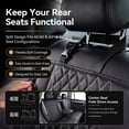 thumbnail image 3 of FLORAY Waterproof PU Leather Car Seat Covers Full Set, Universal Auto Seat Protectors for Sedans & Compact SUVs, Airbag Compatible, Black, 3 of 8