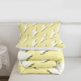 thumbnail image 5 of Erosebridal Kawaii Cartoon Lightning Full Size Comforter Sets,Yellow And White Bedding Sets For Girls Kids, Reversible 3 Pieces, 5 of 7