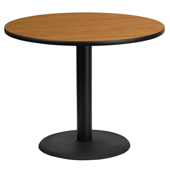 Bowery Hill 36" Round Restaurant Dining Table in Black Mahogany