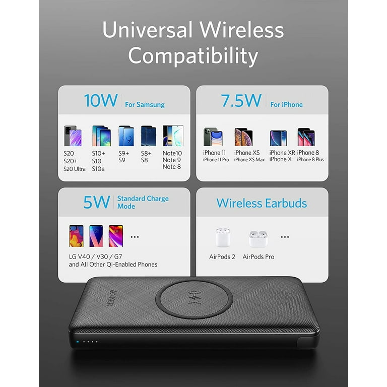 Anker Wireless Power Bank 10,000mAh, PowerCore III 10K Anker Wireless Power Bank 10,000mAh, PowerCore III 10K