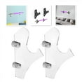 thumbnail image 3 of 1 Set Display Rack Clear Wall Bracket Desktop Durability Stable Structure Storage Shelf Organizer for Collectibles Light Sword clear, 3 of 8
