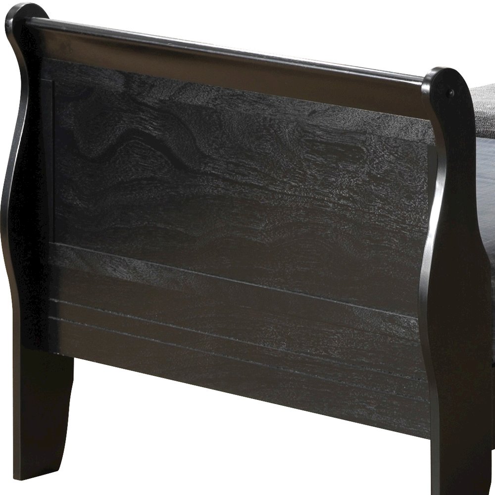 Glory Furniture Louis Phillipe Twin Bed in Black Color