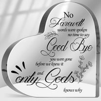 Memorial Sign For Loss Of Loved One Loss Of Father Mother Sympathy Gifts Bereavement Condolences Grief Gifts For Loss Of Family Friends Funeral Memorial Decor Plaque 4X4 In