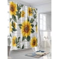 thumbnail image 3 of Fsddascl Farmhouse Sunflowers Shower Curtain Set - 72" x 78" Washable Bathtub Curtain with 12 Hooks, Botanical Floral Wooden Grain Waterproof Fabric Stall Shower Curtains for Bathroom/Bathtub Décor, 3 of 6