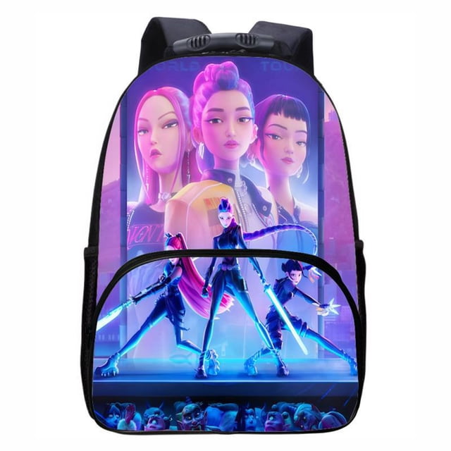 Kpop Demon Hunters Backpack,K-pop Demon Hunters Movie Print School Bag,Back to School, Cartoon Cute Travel Schoolbag, 2025 Kpop Demon Hunters Merch Supplies for Fans