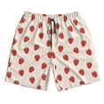 thumbnail image 5 of Goofa Hand Drawn Strawberry Printed Mens Swim Trunks Summer Quick Dry Short Beach Swimwear Bathing Suits-Medium, 5 of 9