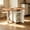 White + Walnut, variant on GDF Studio 50.8" Foldable Drop Leaf Dining Table with Rolling Storage Cabinet, White+Walnut