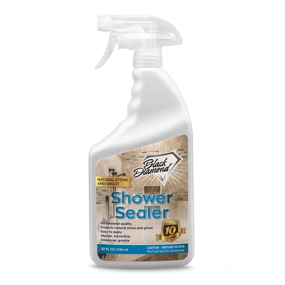 Natural Stone and Grout Penetrating Shower Sealer. Marble, Granite Travertine, Limestone. Protects Making Them Easy to Clean. Works Also on Grout in Tile, Ceramic, and Porcelain. 32oz.