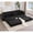 Black, variant on ODUWA 111" L-Shaped Modular Couch with Ottoman, Cup Holders, Side Storage Pockets, Convertible 4-Seater Sofa Bed, Corduroy Fabric, 8 Throw Pillows