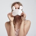 thumbnail image 2 of Sleeping Mask Cartoon Plush Bear Rabbit Elk Eye Cover Blindfold Sleep Mask, 2 of 6