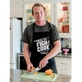 thumbnail image 2 of ApronMen, Funny Aprons For Men - Reel Men Fish & Cook - 100% Cotton with Pockets - Black, 2 of 7
