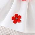 thumbnail image 2 of Afuyipoi Girls 3D Floral Princess Dress (0-6 Years) Soft Breathable Fabric 3D Floral Embellish Sleeveless Strap Style Flowy Princess Skirt Summer Play Party Wear White Size 3T, 2 of 10