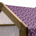 thumbnail image 4 of Magnolia Pet House, Petals of Revival Season Colorful Spring Illustration on Purple Backdrop, Outdoor & Indoor Portable Dog Kennel with Pillow and Cover, 5 Sizes, Pale Pink and Purple, by Ambesonne, 4 of 4