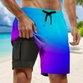 thumbnail image 3 of Men Swim Trunks Compression Liner, Inseam Board Shorts, Bathing Suit with Pockets, Polyester, Ideal for Beach and Pool, 3 of 3